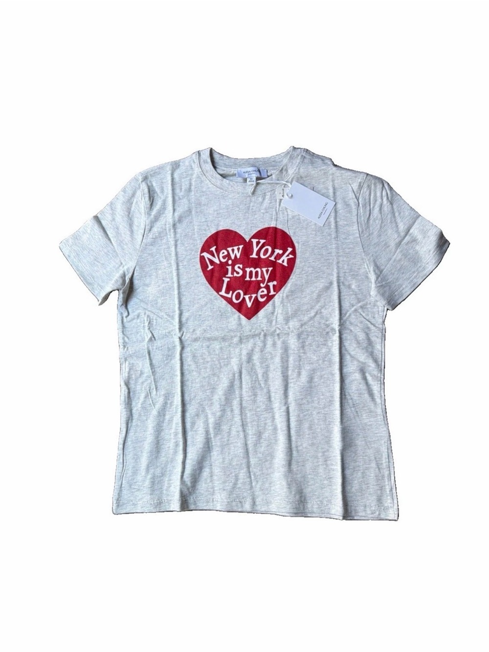 Madewell x Alexa Chung T-Shirt Women XS White New York Is My Lover Heart Tee NYC